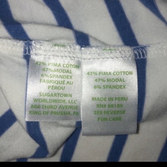 Lilly Pulitzer Crayton Racerback Tank Top - Size Extra Small - Blue, Whi… - Picture 9 of 9